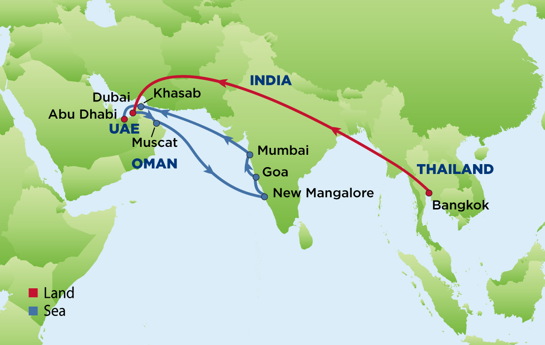 sea travel from dubai to india